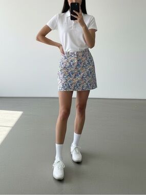 Adidas Golf Skort Size 6 Floral Print Built-In Shorts
